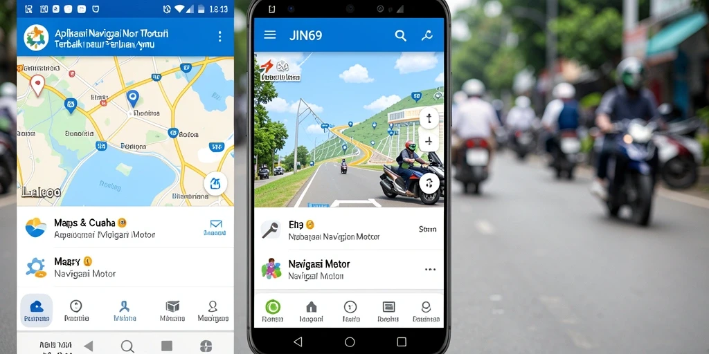 Antarmuka JIN69 menampilkan fungsi navigasi motor yang intuitif dan informatif.