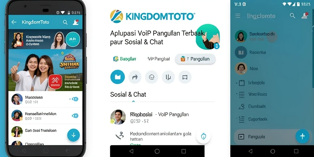 Antarmuka aplikasi KINGDOMTOTO saat melakukan VoIP Panggilan.