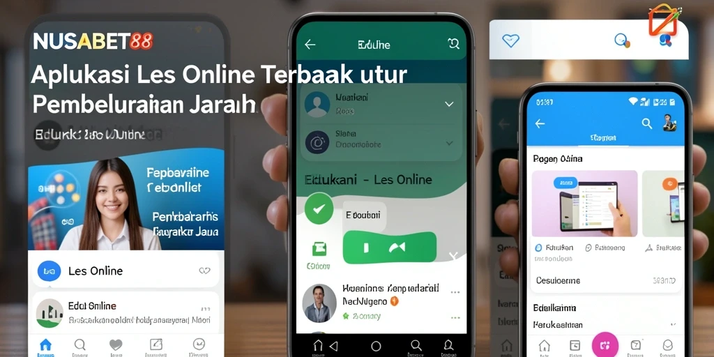 Antarmuka interaktif NUSABET88 untuk Les Online.