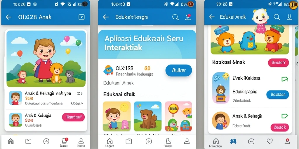Antarmuka OLX128 yang interaktif dan penuh warna untuk Edukasi Anak.