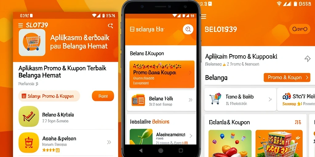 Screenshot antarmuka aplikasi SLOT39 dengan promo & kupon.
