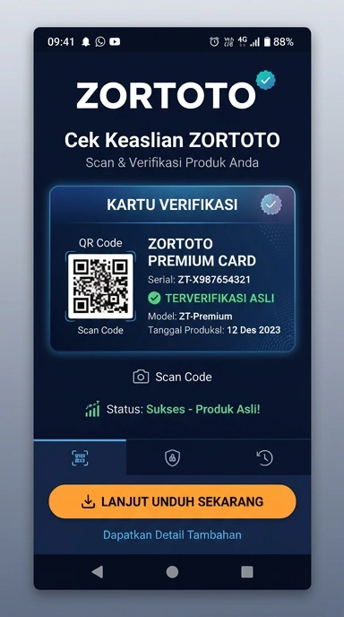 Tampilan kanal resmi zortoto